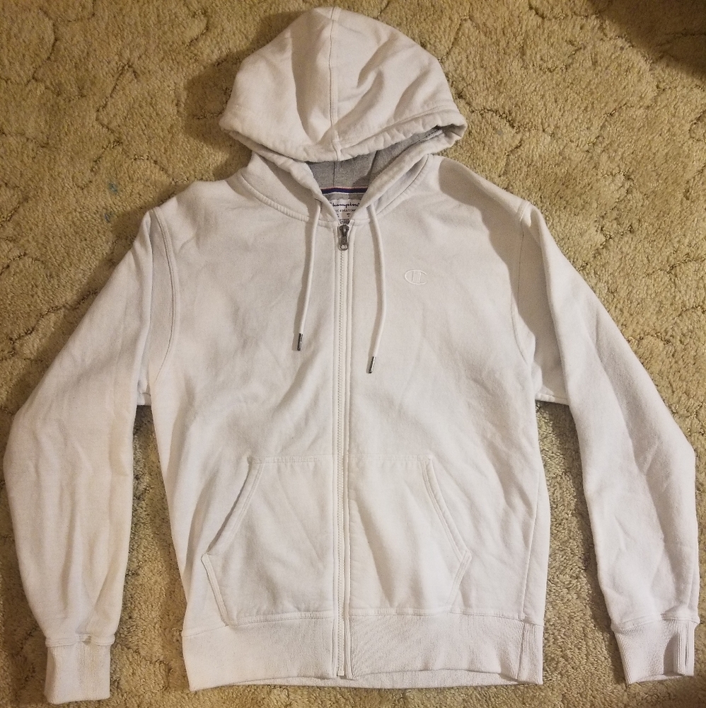 💦 2/$35 Champion white zip up sweater
